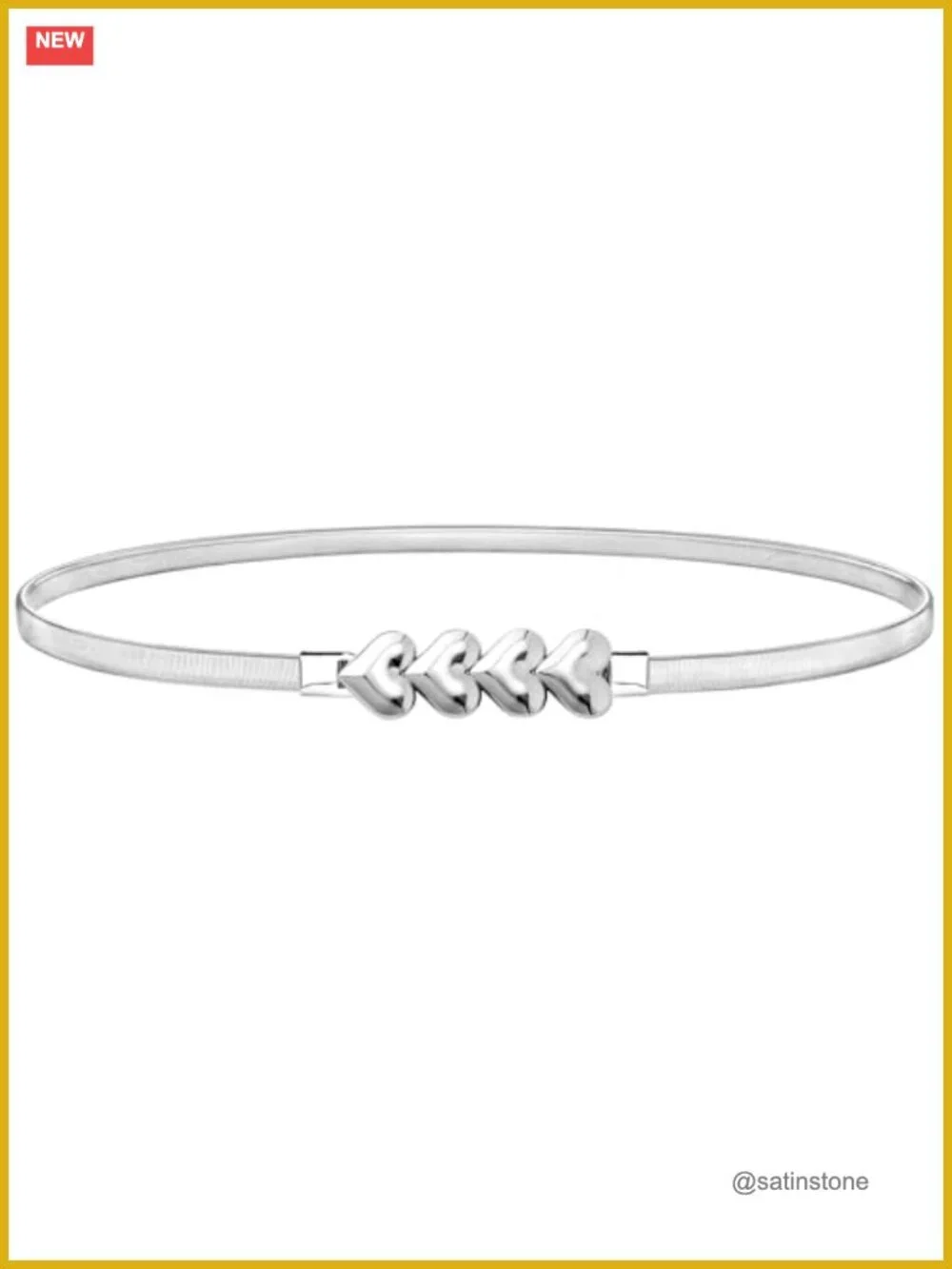 Metal Skinny Cinch Belt for Dress Stretch Thin Waist Belt Women